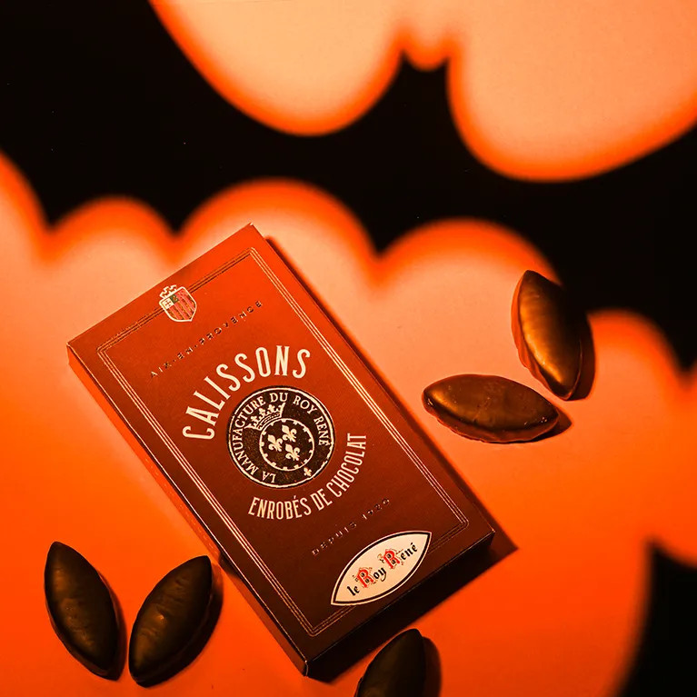 Box of 6 calissons coated with chocolate | Home · Le Roy René