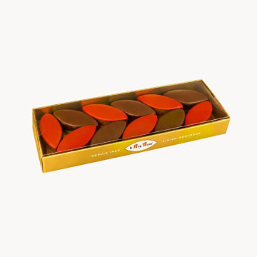 Réglette calissons d'exceptoin Cointreau, chocolat noix