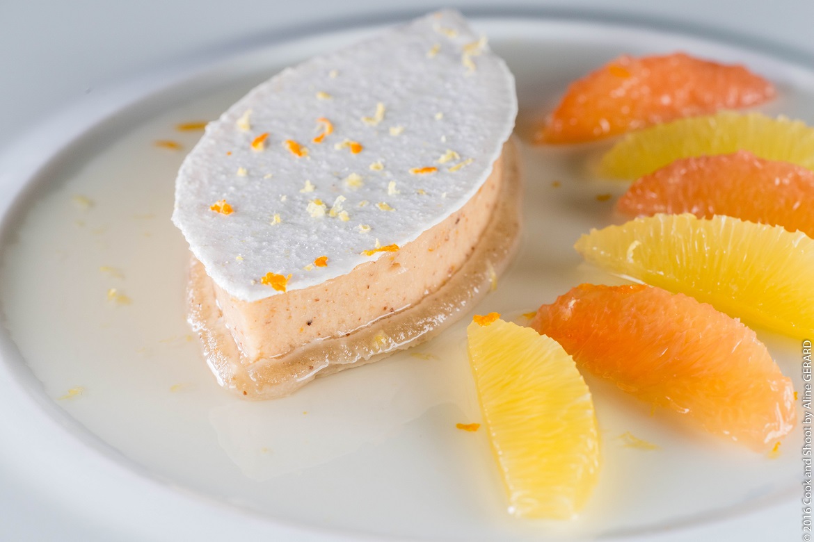 Calisson mousse & citrus supremes