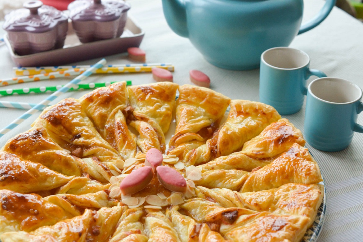 Tarte pêches calisson