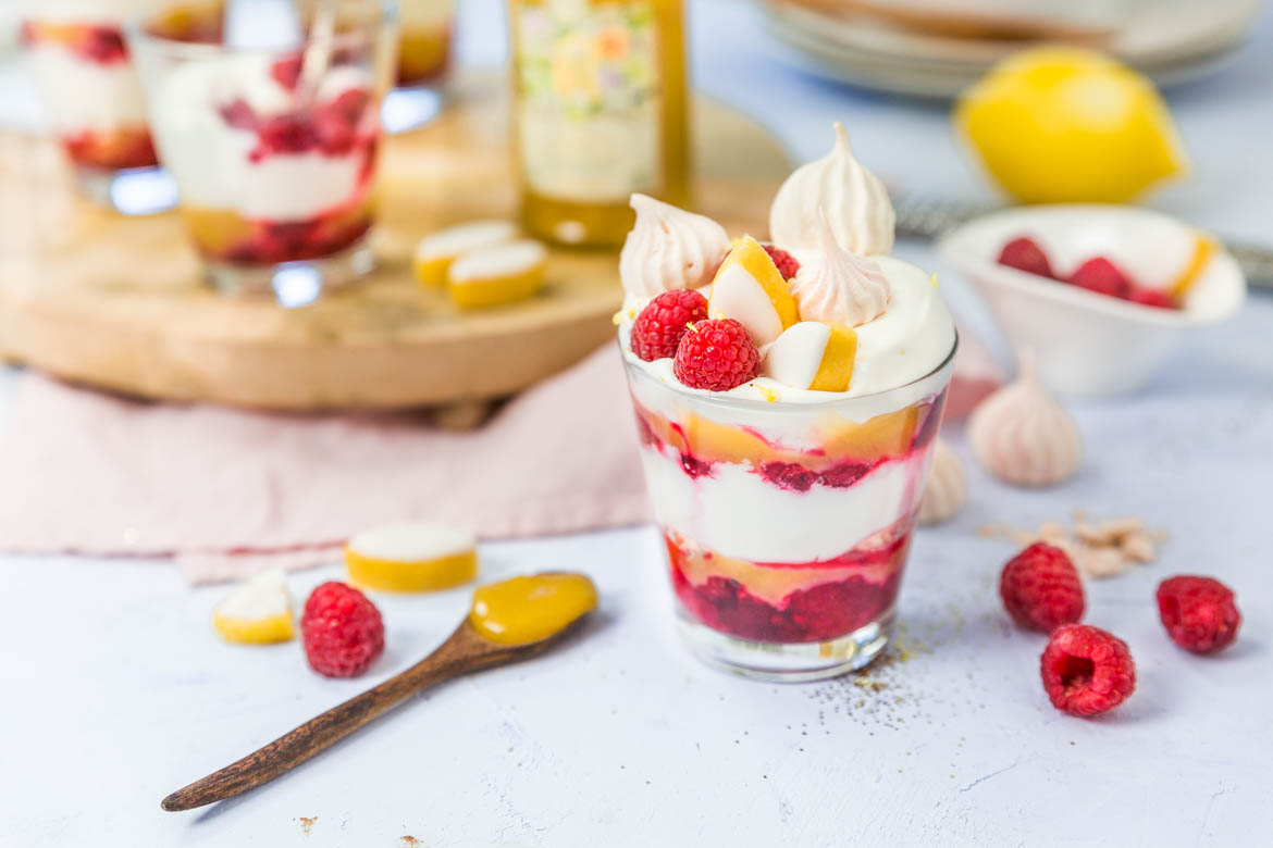 Trifle framboise citron et calisson