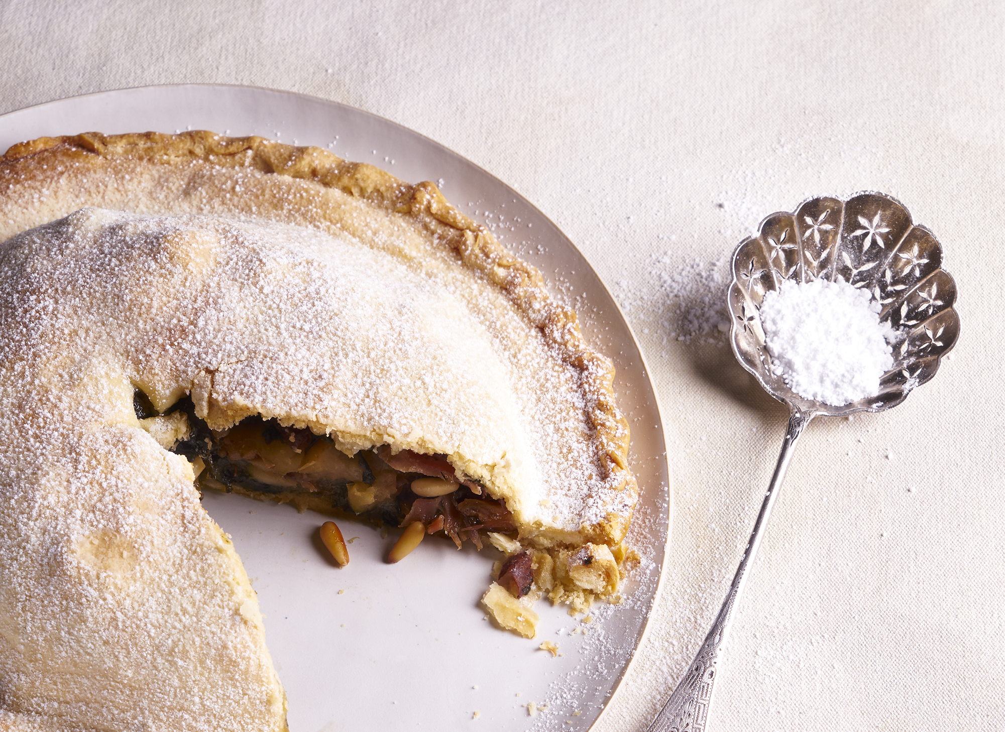 Tarte aux blettes niçoise au nougat blanc