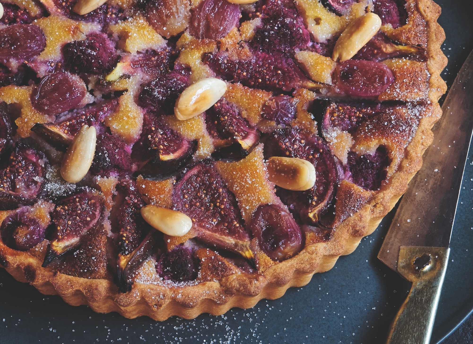 Tarte aux figues et à la crème de Calisson